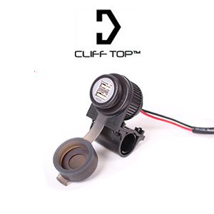 [CLIFF-TOP] 오토바이/바이크 시거잭 USB 2구 충전기 (마그네틱) TC-6613UM